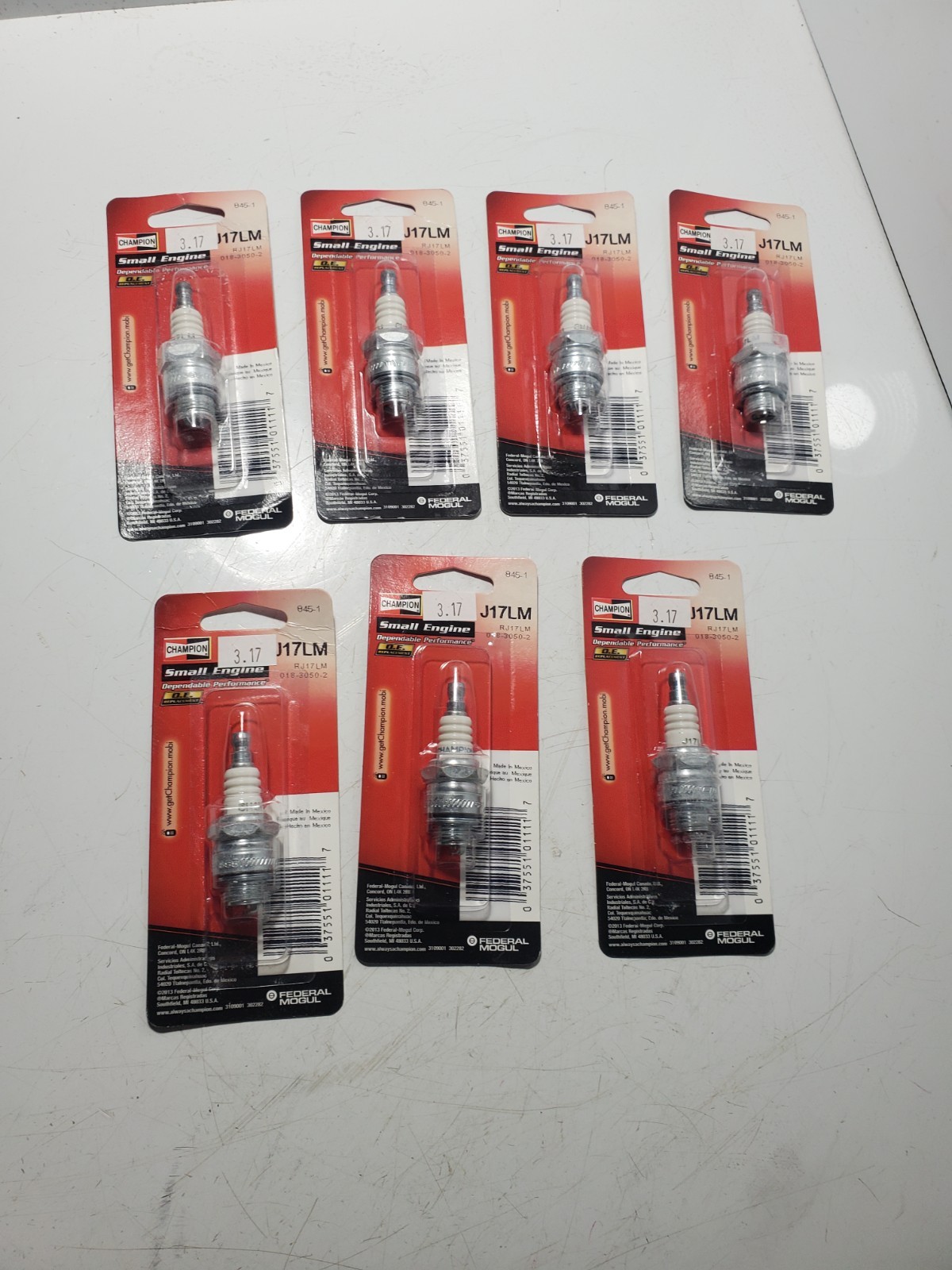 7 Champion Spark Plug J17LM 845-1 NOS