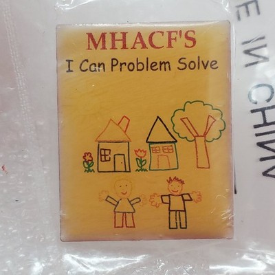 MHACF I Can Problem Solve Lapel Pin Pinback Button Rectangular