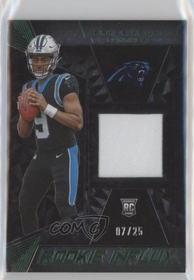 2023 Panini Black Rookie Influx Materials Emerald 7/25 Bryce Young RC 07lk