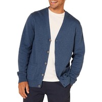 Amazon Essentials Herren Strickjacke Baumwolle Blau Heide GrößE M