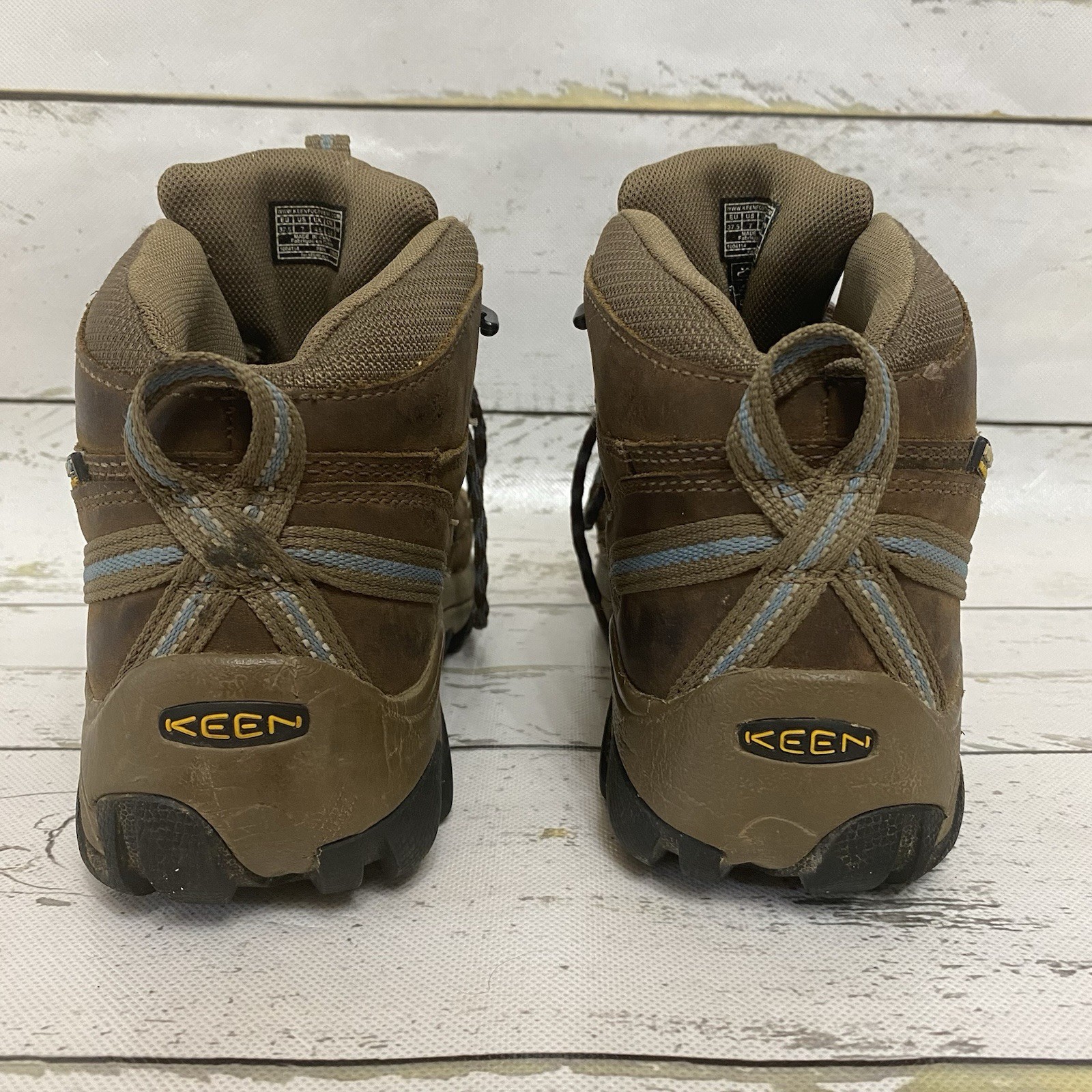 Stivali da trekking impermeabili Keen da donna taglia 7 Targhee II in pelle marrone medio