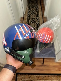 Top Gun 40th Anniversary Maverick and Goose Helmet Popcorn Buckets In Hand