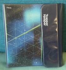 Trapper Keeper Space Geometric Binder Retro 80s 90s Portfolio Folder Mead 1"