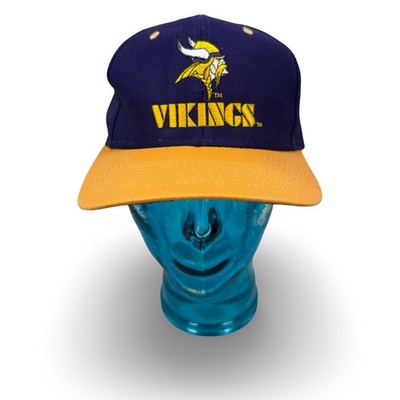 Vintage Logo 7 Minnesota Vikings Snapback Hat Purple Gold Sports