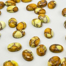 AAA Honey Dahlia Kingman Copper Turquoise Cabochon Oval Shape Loose Gemstone