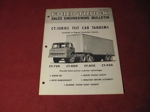 1962 Ford CT Truck Rig Semi Sales Brochure Booklet Catalog Old Original
