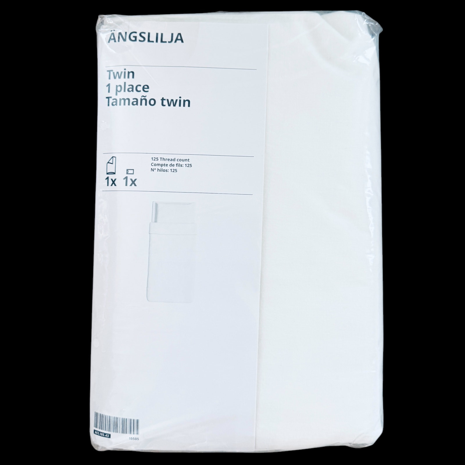 IKEA ANGSLILJA Белый хлопковый двойной пододеяльник и наволочка 8390₽