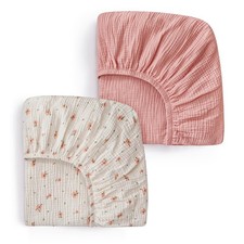 Muslin Crib Sheets for Girl Boy, Boho Neutral Soft Cotton Baby Sheet for 52''...
