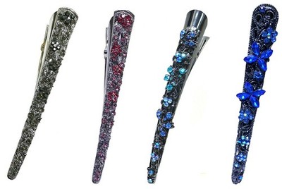 Set of 4 JCGY Alligator Duckbill Beak Clips Long Metal Hairclips Combo 4 Styles