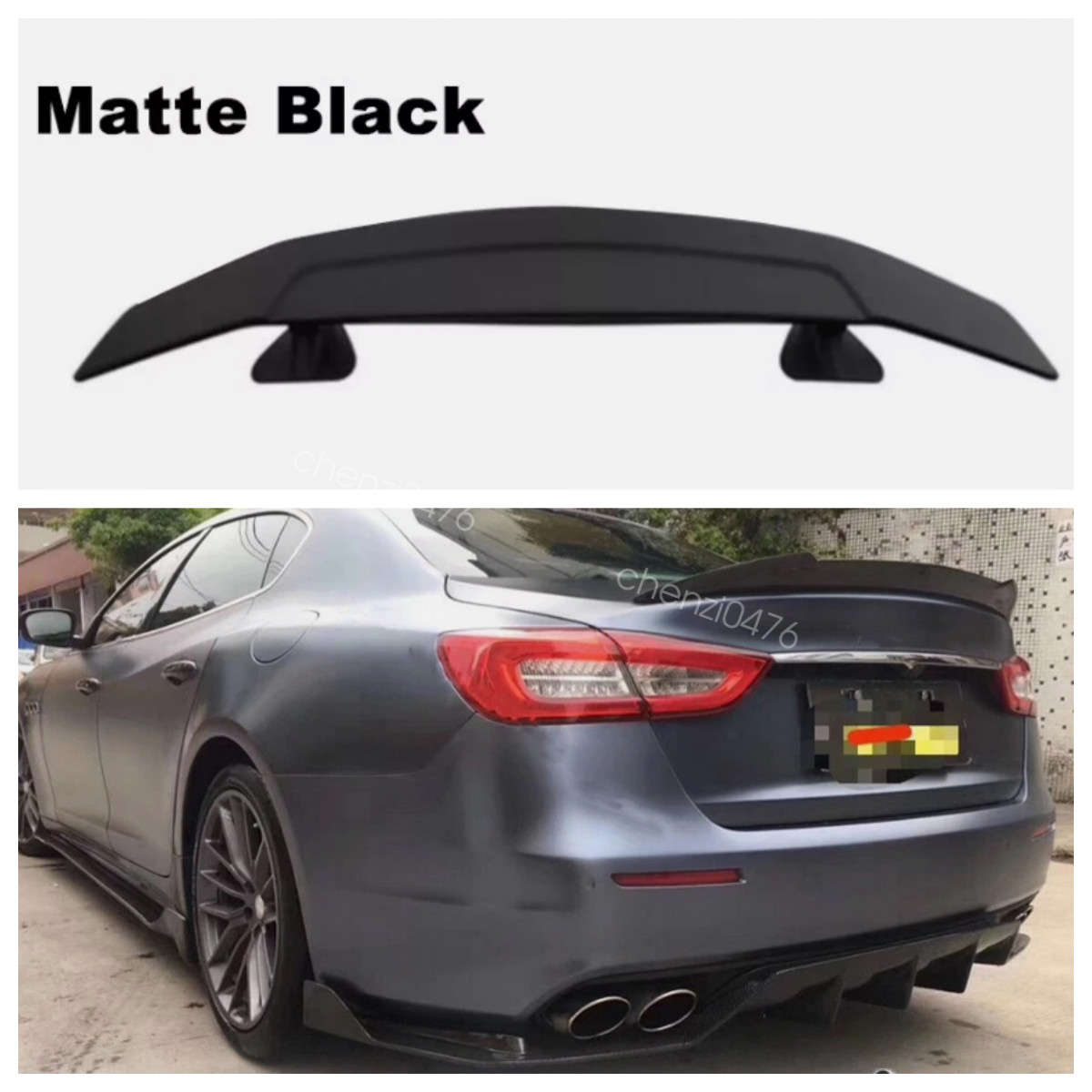 For Maserati Gran Turismo 47" Inch Matte Black Rear Trunk Spoiler Wing US