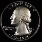 1976 S Washington Gem Proof 40 % Bicentennial Quarter. Lot # 9061-8-015