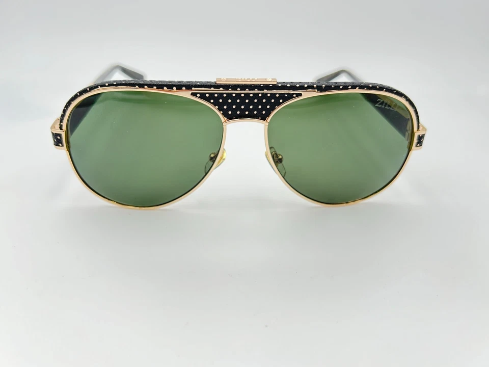 Gafas de sol Zilli Zeiss polarizadas titanio ZI 65047 C02 dorado negro verde aviador Foto 2 de 4