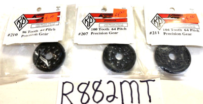 RC VINTAGE NEW KIMBROUGH 3 UNUSED SPUR GEARS 96, 100, 104 TEETH 64 PITCH