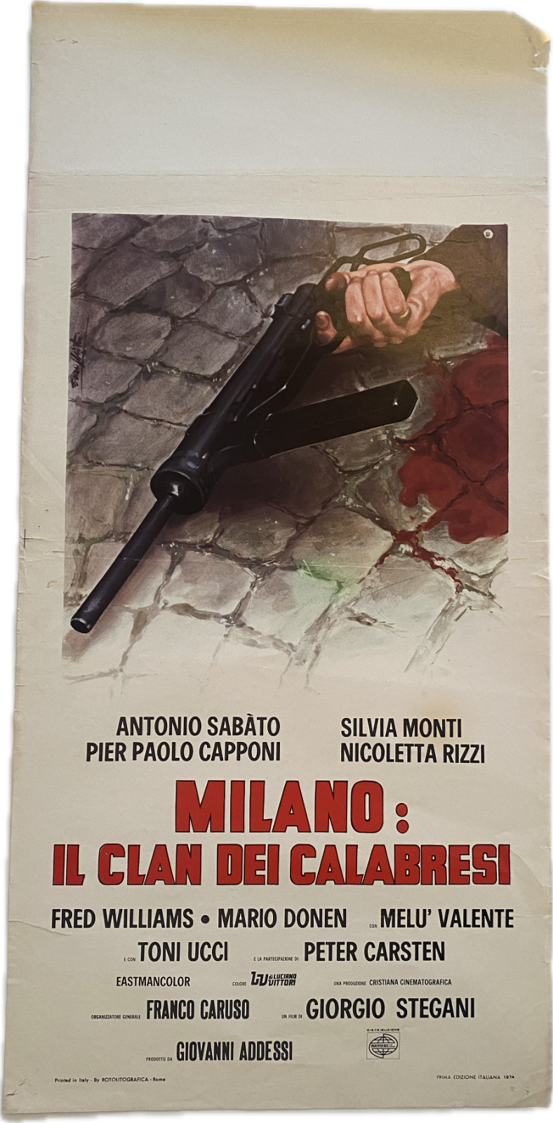 Locandina originale film Milano: il clan dei calabresi (1974) - Regia di Giorgio Stegani