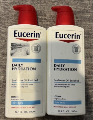 Eucerin, Daily Hydration Lotion, 16.9 Fl. Oz ~ 2 Pack ~ Please READ Description