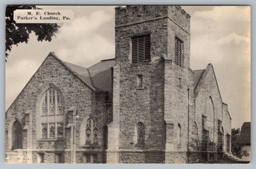 Postcard Pennsylvania Parkers Landing Methodist Episcopal Church