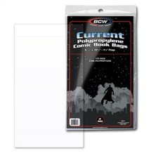 300 BCW Current Modern Age Comic Book 2-Mil Poly Bags Acid Free Backer Boards