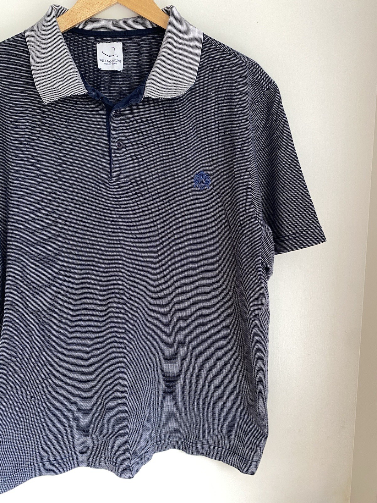 FILA Polo da golf William Hunt Trilby Tour Savile Row taglia XL blu