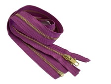 21 Inch Metal Zipper YKK #5 Golden Brass Medium Weight  Separating Made in USA