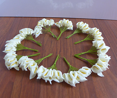 12 Sets of 144 Pieces Miniature Calla Lily Artificial Flower Wedding Gift Box