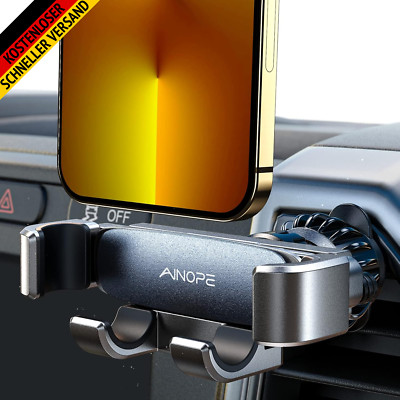 AINOPE Handyhalterung Auto Lüftung,[Hakenclip-Design] Auto Handyhalterung Schwer