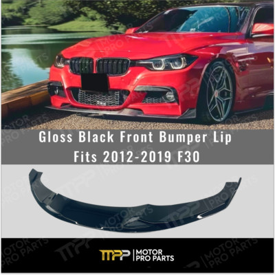 For BMW F30 M Sport 2012-19 MAD Style Gloss Black Front Lip Bumper Lower Spoiler