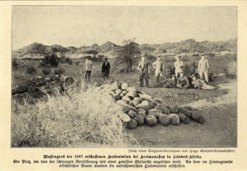 Schutztruppe Keetmannshoops Massengrab erschossener v.1897  Histor.Aufnahme 1904 - Bild 1 von 1