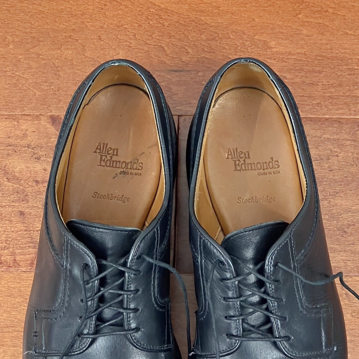 Allen Edmonds Stockbridge Black Leather Split Toe Oxfords 
