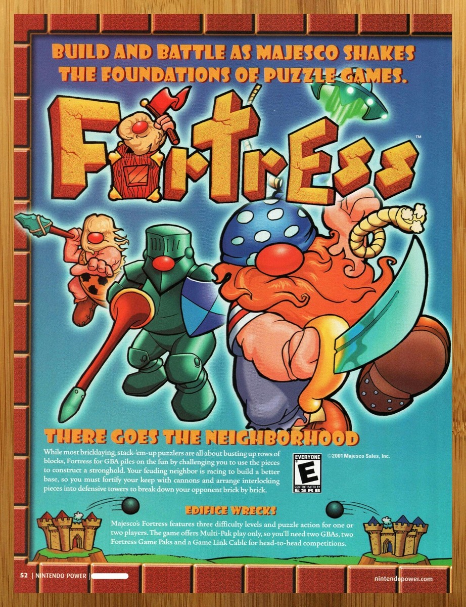 2001 Fortress GBA Game Boy Advance Print Ad/Poster Authentic 00s 