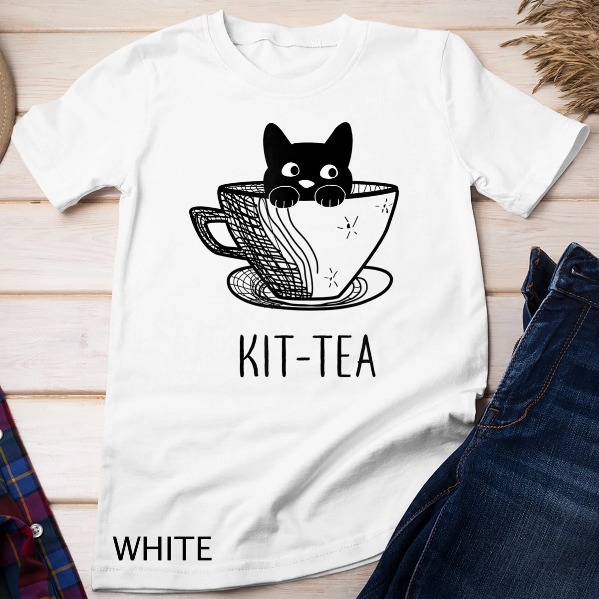 Cat Shirts Kit Tea Funny Cat Lover Gift Cute Black Cat Unisex T