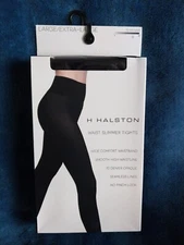 H Halston Women's Waist Slimming  Tights Size L/XL (Black)