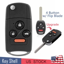 Upgrade Flip Car Key Case for Honda Accord Civic CR-V Pilot Fit Remote Fob Shell