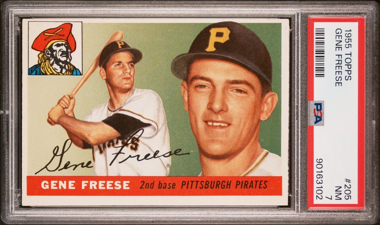 1955 Topps Gene Freese RC Rookie PSA 7 NM Pittsburgh Pirates #205     cc23