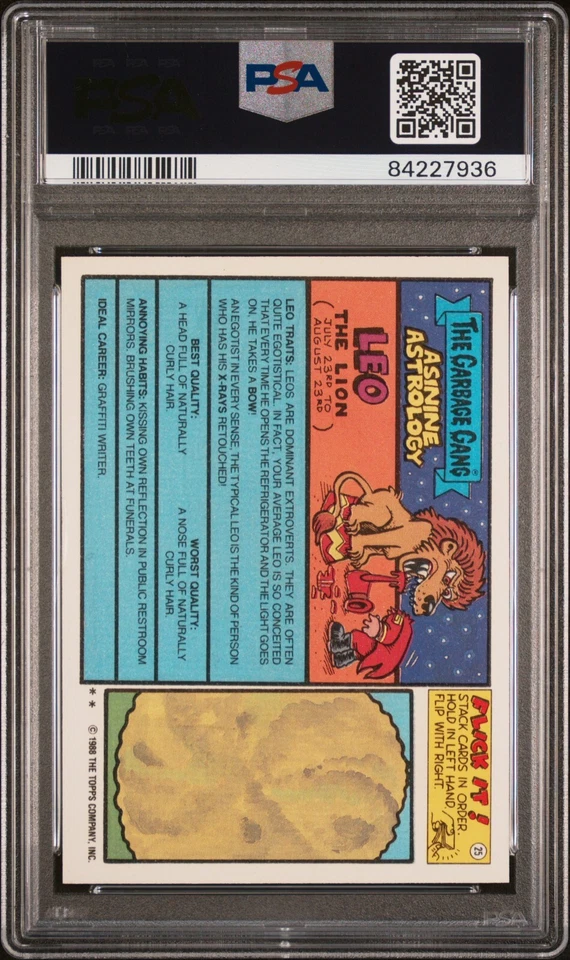 1988 Garbage Pail Kids OS15 Series 15 CLAUDE FLESH 617a DIECUT Card PSA 10 MINT - Image 2 of 2
