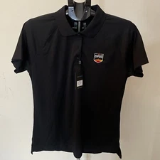 New W/ Logo Womens Level Wear Polo Large Black Large