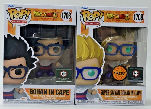 Funko POP! Chalice EX Super Saiyan Gohan in Cape #1708 CHASE & Common Set of 2
