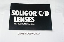 SOLIGOR C/D LENSES LENS INSTRUCTION MANUAL GUIDE BOOK ORIGINAL GENUINE ORIGINAL