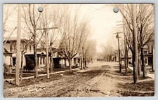 Tully New York~Elm Street~Homes Both Sides Close to Muddy Dirt Road~1909 RPPC