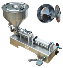 10-100ml Pneumatic Paste Liquid Filling Machine Piston Filler Single Nozzle 110V