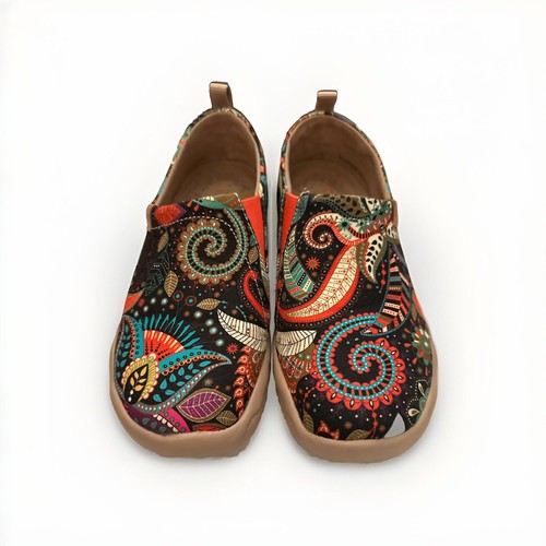 UiN Toledo Fashion Floral Art Slippers Size 5.5 Eu 36 Canvas Painted Slip On - Picture 10 of 15