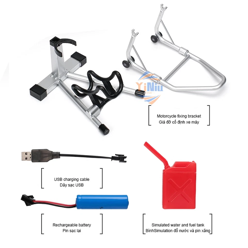 1:6 Suzuki Hayabusa 1300R Diecast Alloy Motorcycle Model w/ Ignition Start Black - Image 4 of 4
