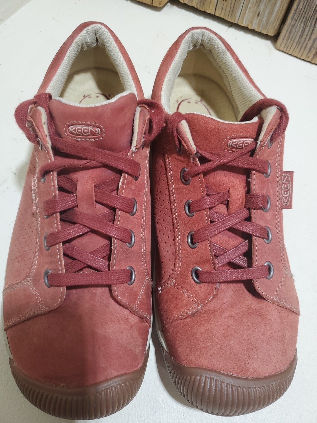 Scarpe da sneaker stringate da donna Keen Reisen taglia 9 5 W pelle scamosciata per esterni 1014291 (12