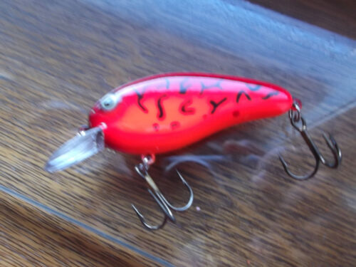 Custom Painted Older Bomber Shallow Flat A Viper Red Craw - Bild 2 von 8