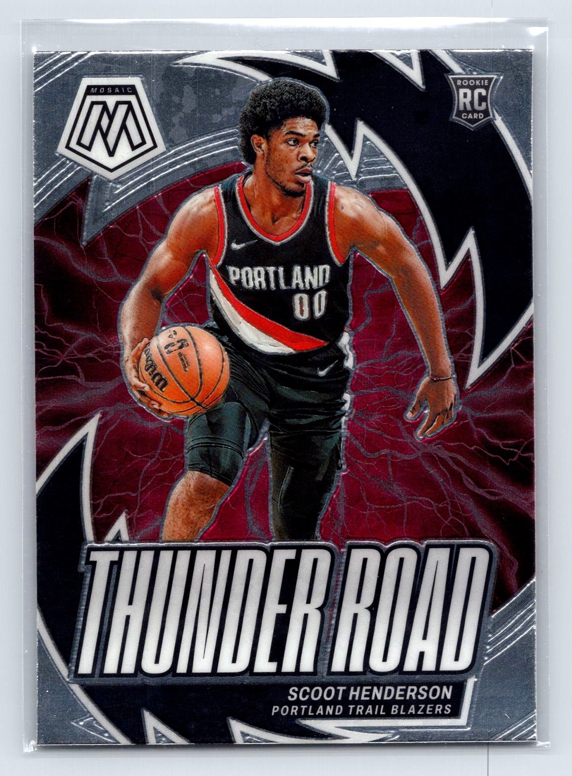 2023-24 Panini Mosaic #14 Scoot Henderson Thunder Road Portland Trail Blazers RC