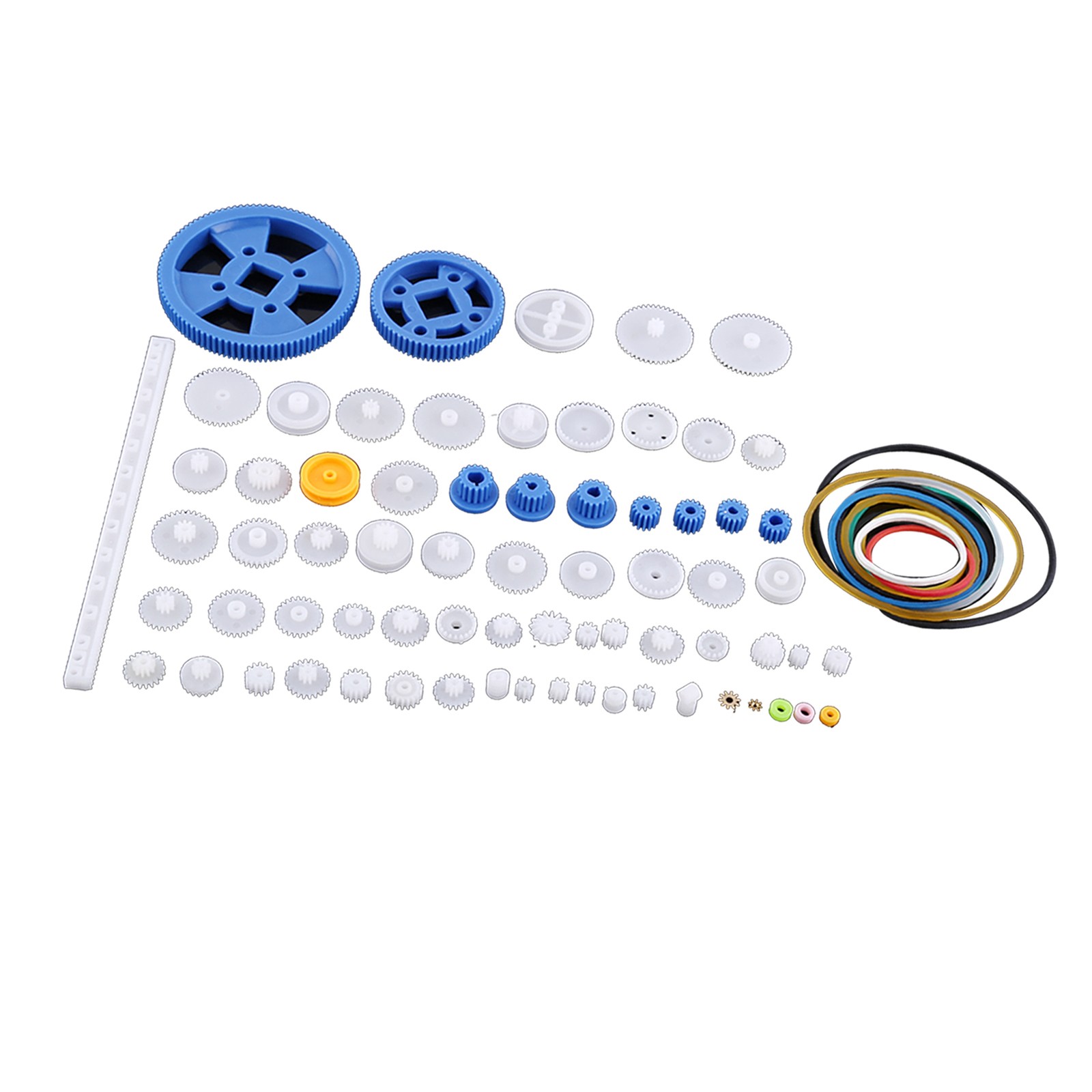 80 Kinds Plastic Gears Pulley Belt Worm Kits Crown Gear Set Robot Motor Toy ☜