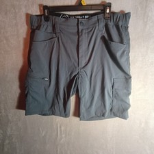 Wrangler Men's 34 ATG All Terrain Gear Charcoal Gray Belted Utility Shorts