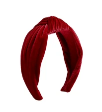 NWT J.Crew Women's Luxe Velvet Knot Wide Headband Deep Ruby