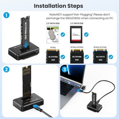 Hard Disk Holder Nvme/ Hard Disk Box USB Notebook External NVME Docking