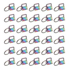 30 Pcs Key Fob Hardware, 0.8in 20mm with Key Rings for Lanyards, Colorful