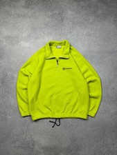 Vintage Neon Green Sergio Tacchini 1/4 Zip Fleece Pullover, Size M